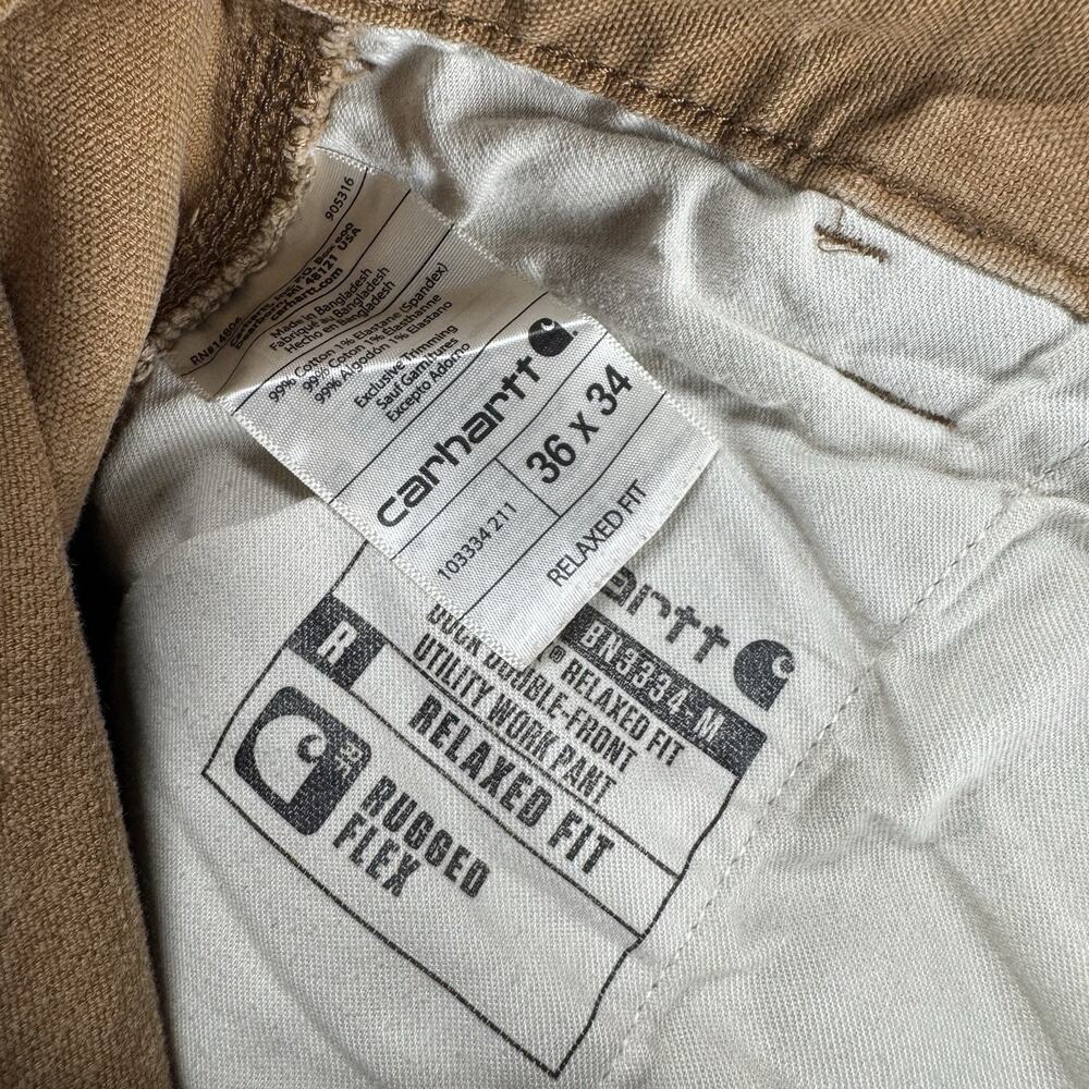 Carhartt Double Knee Pants 36x34 Relaxed Fit Utility Work Pants Distressed - Picture 8 of 11